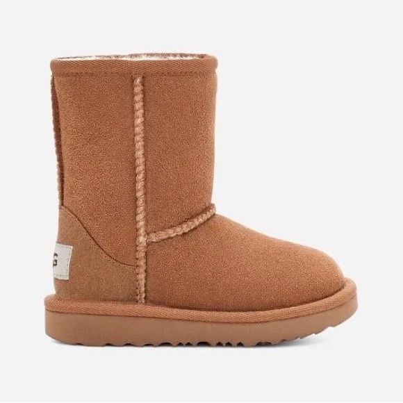 UGG | Classic Weather Short II toddler Boots Chestnut Wool Lined NEW - Picture 8 of 11